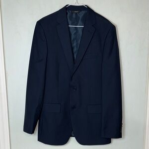 Angelo Rossi Micro Tech Performance Stretch Hand Tailored Men's Navy Blazer 38 L